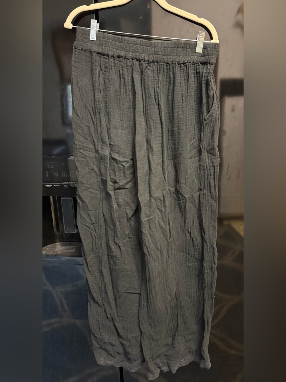 Lucky Brand Women’s Relaxed Wide-Leg Cotton Pants - Black